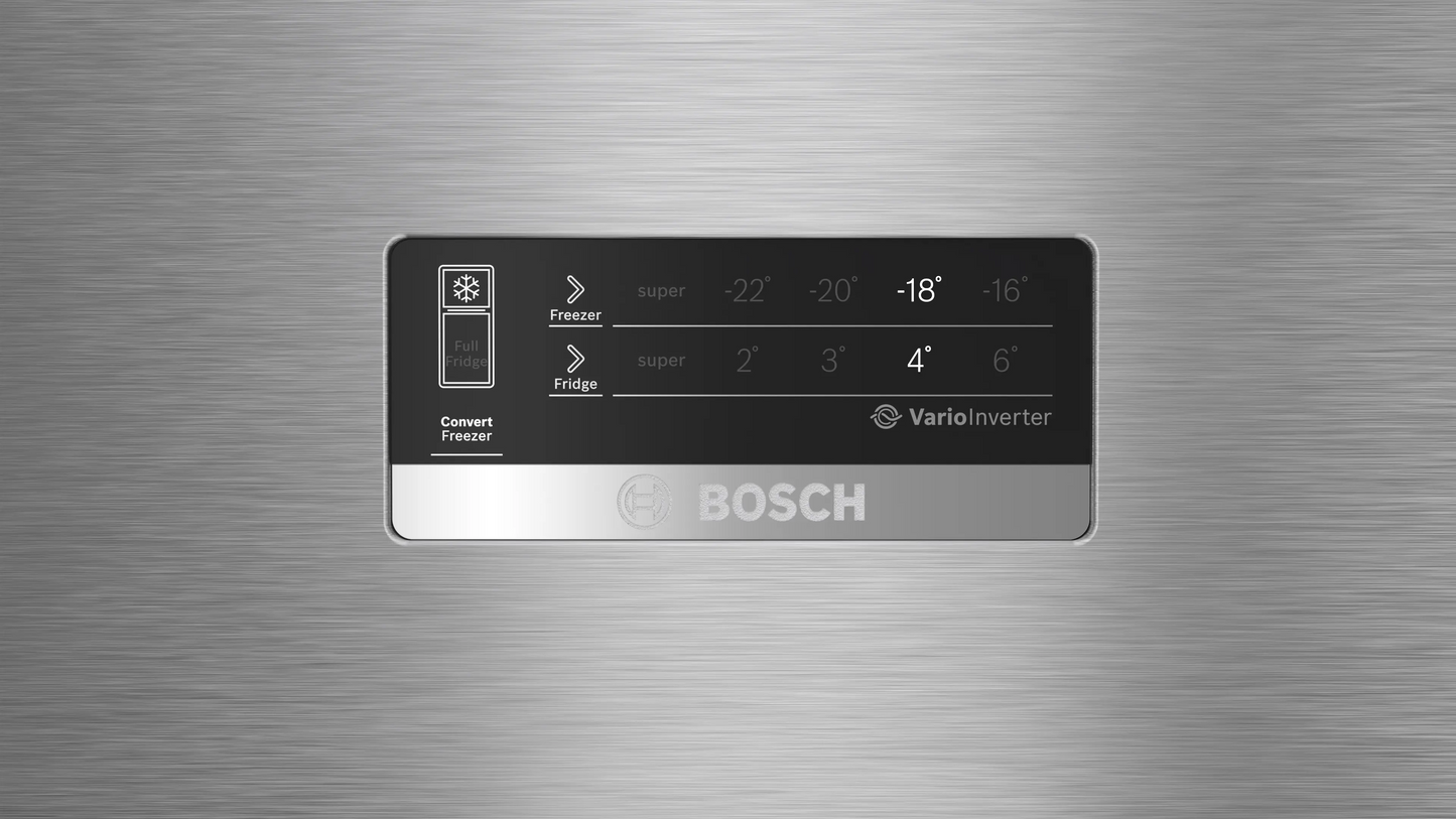 Bosch Series 2 243L Total No Frost Double Door Refrigerator – CTN27S22VI (Silver)