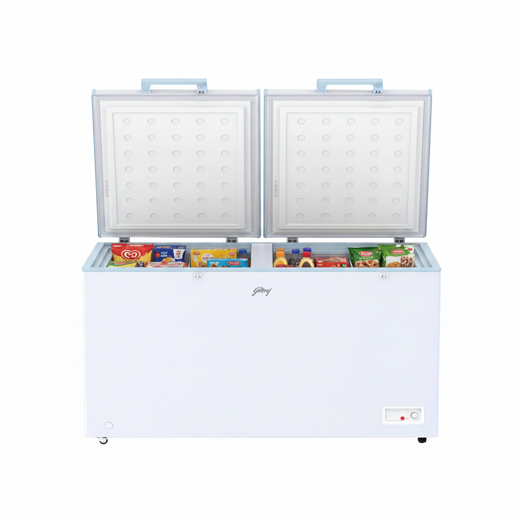Godrej DH ESNCH 525E 2HCLP RW 505L 5 Star Convertible Double Door Deep Freezer - White