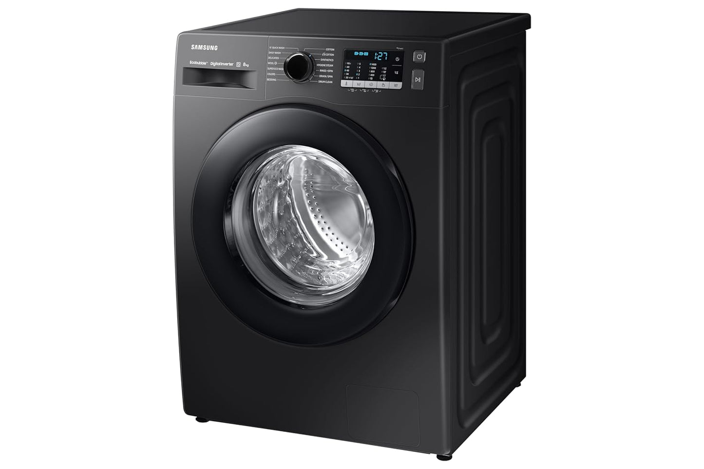 Samsung 8 kg, Hygiene Steam with Inbuilt Heater, Digital Inverter, Fully-Automatic Front Load Washing Machine (WW80TA046AB1TL, Black)
