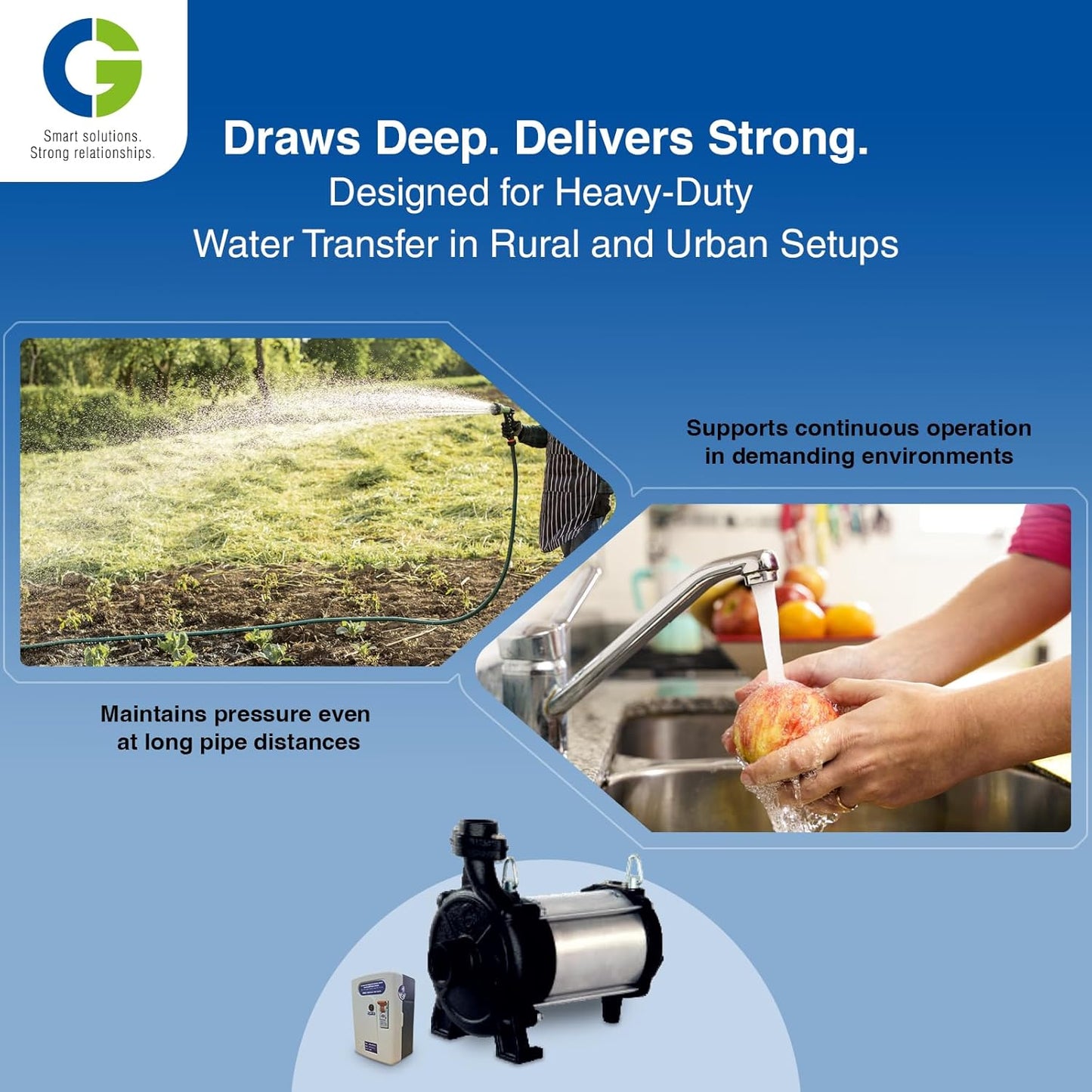 CG-CGDOW1580Z43 | DOW Openwell Z43 | 1.12kW/1.1 HP | Domestic Open Well Submersible Pump | Energy Efficient | SS 202 Motor Body | SS Shaft | CED Coated Component | Copper Motor | 1Yr Warranty