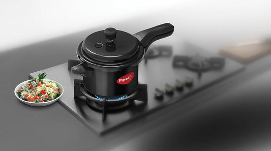 Pigeon Titanium 3L Hard Anodized Pressure Cooker – Inner Lid, Induction & Gas Compatible