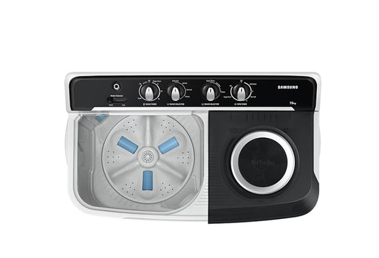Heavy-Duty Cleaning – Samsung 9 Kg Semi-Automatic Washing Machine, Light Gray, 5 Star