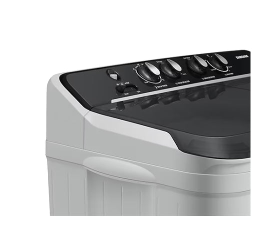 Heavy-Duty Cleaning – Samsung 9 Kg Semi-Automatic Washing Machine, Light Gray, 5 Star