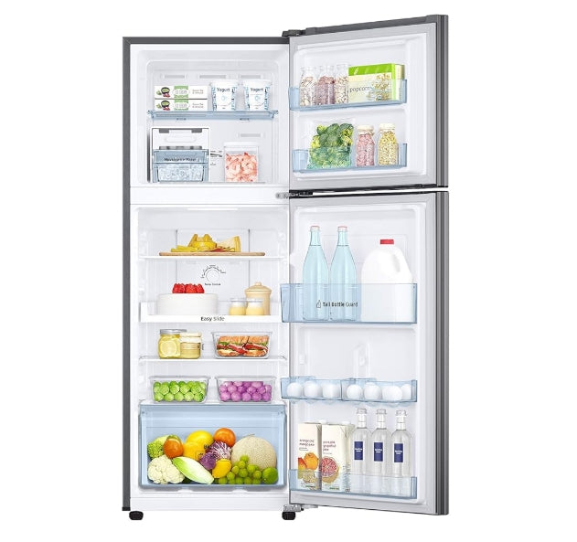 Samsung 236 L, 1 Star, Digital Inverter, Frost Free Double Door Refrigerator (RT28C3021GS/HL, Gray Silver)