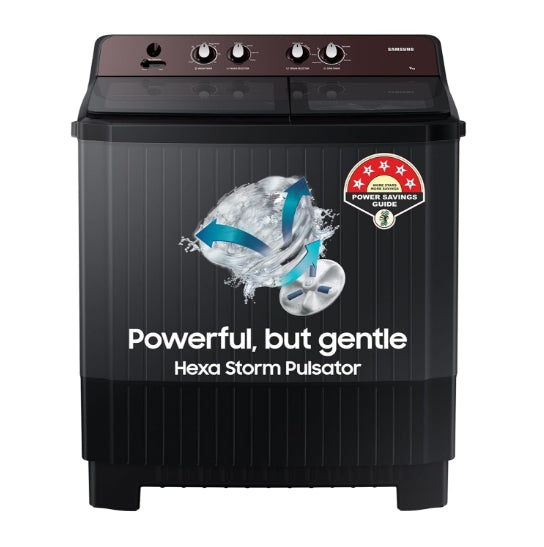 Samsung 9 Kg 5 Star Semi-Automatic Top Load Washing Machine Appliance (WT90B3560RB/TL,DARK GRAY)