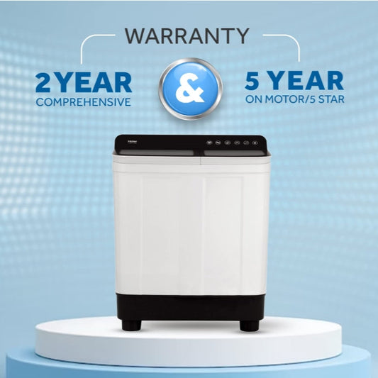 Haier 5-Star Rated Semi-Automatic Top Load Washer – 7 Kg, HTW70-178BKN (Black)