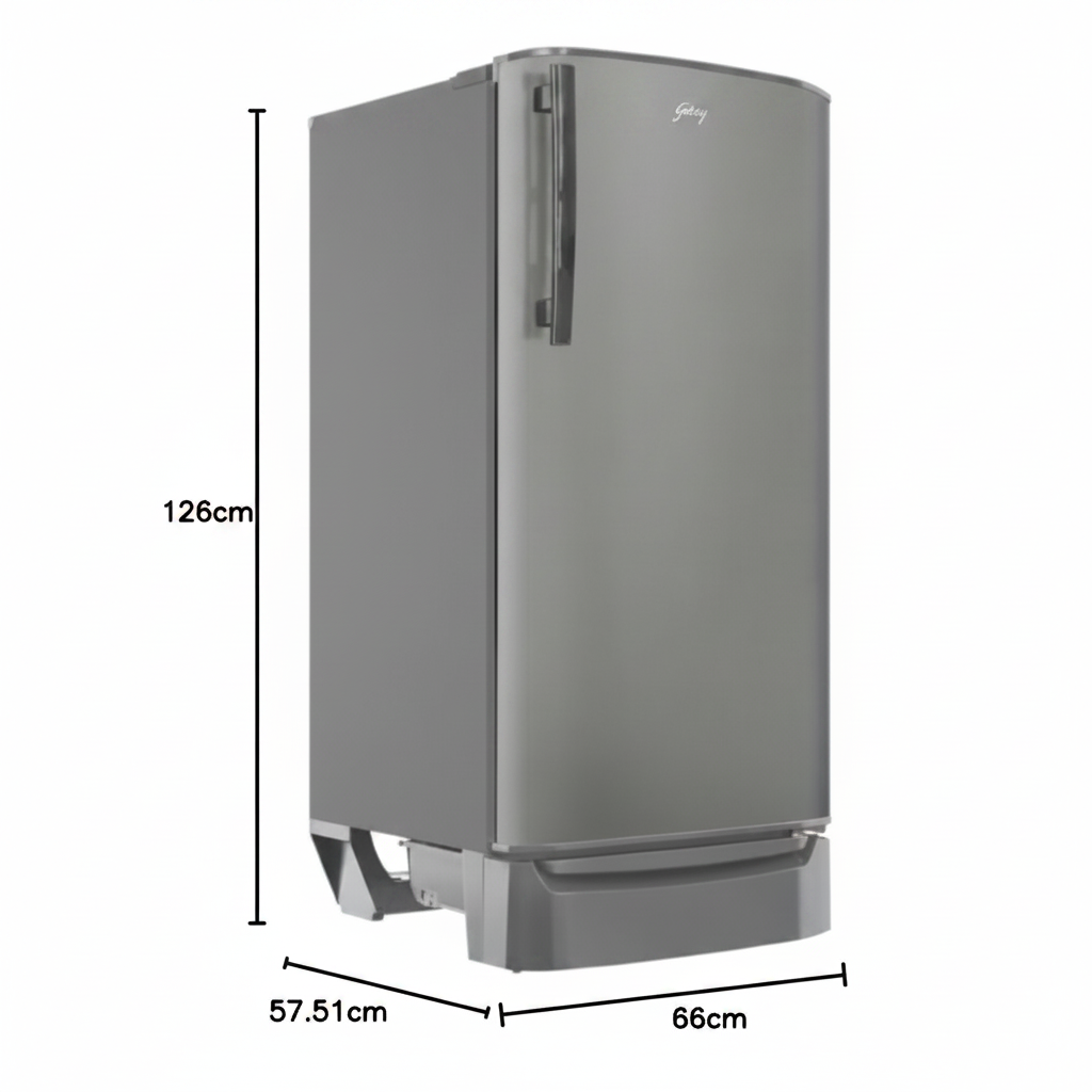 Godrej 180 L 2 Star Direct Cool Turbo Cooling Technology With Upto 24 Days farm Freshness Single Door Refrigerator (RD ERIOPLS 205B THF ST GL, Steel Glow)