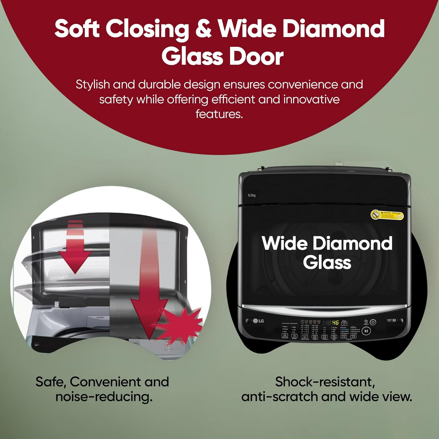 LG Smart Choice, 9 Kg, 5 Star, Smart Inverter Technology, Turbodrum, Fully Automatic Top Load Washing Machine (T90AJMB1Z, Jetspray+, Turbowash, Auto Tub Clean after every wash cycle, Middle Black)