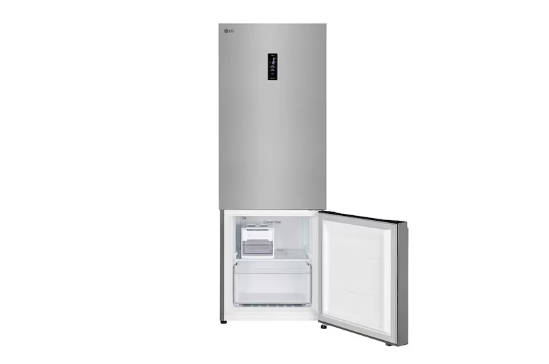 LG 340 L 3 Star Bottom Freezer Refrigerator (2025 Model, Door Cooling+™, Wi-Fi Convertible, E-Micom Control, Shiny Steel, BEE Certified, Smart Inverter Compressor) GL-B382DPZX