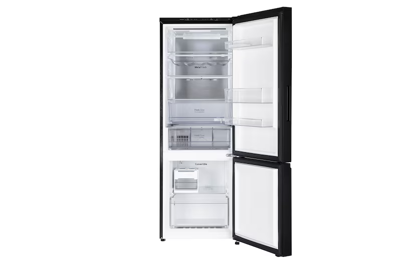 LG 340 L 3 Star Frost Free Bottom Freezer Refrigerator Model: GL-B382EBMX | Black Mirror | Wi-Fi Convertible