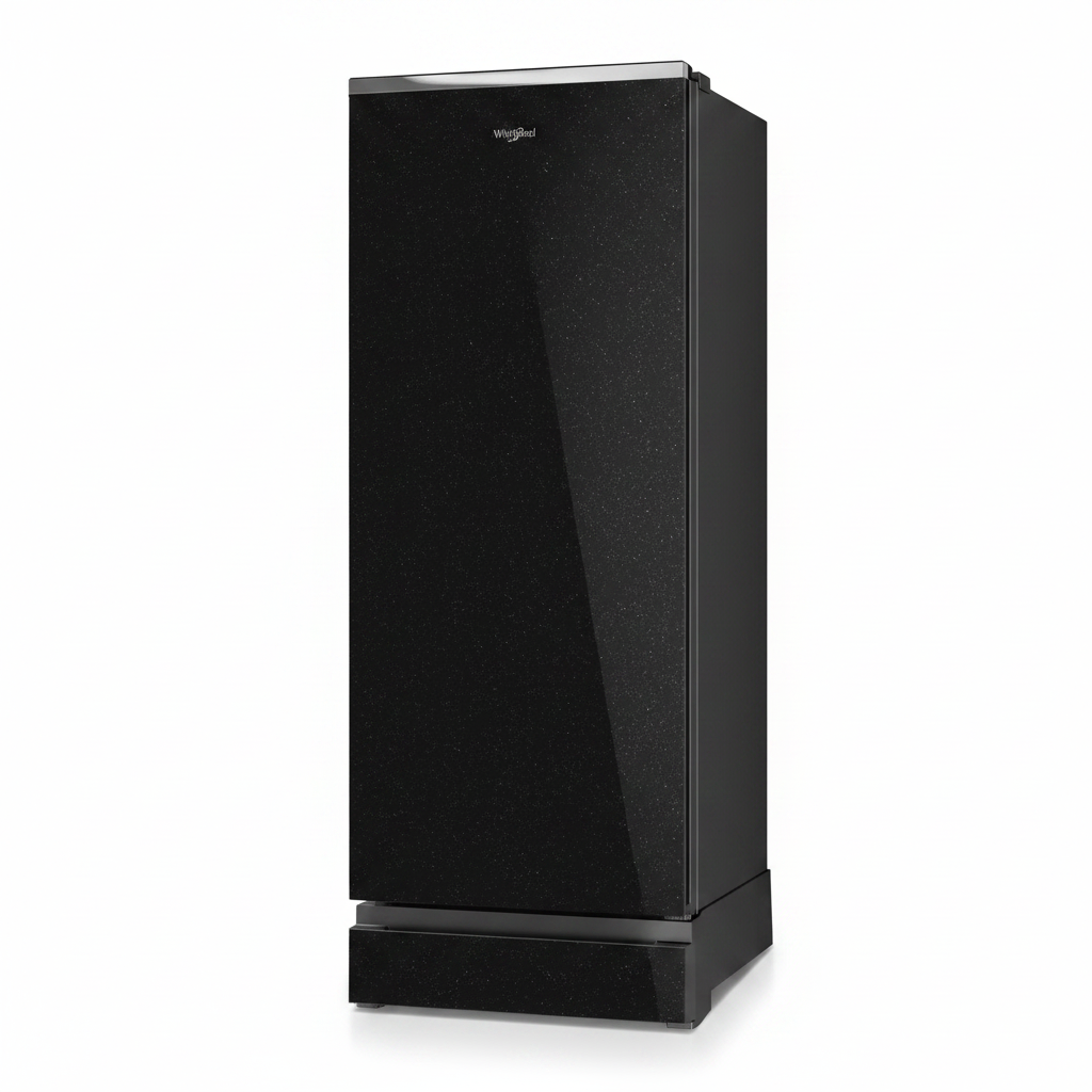 Whirlpool Icemagic Pro 192L 3 Star Glass Finish Single Door Refrigerator With Base Drawer - Crystal Black-Y