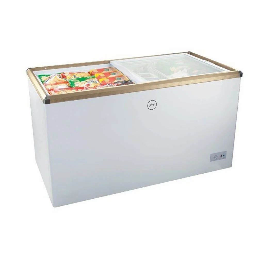 Godrej GCSW 410 R2XB RW – 410L Glass Top Deep Freezer (Royal White - Technical View