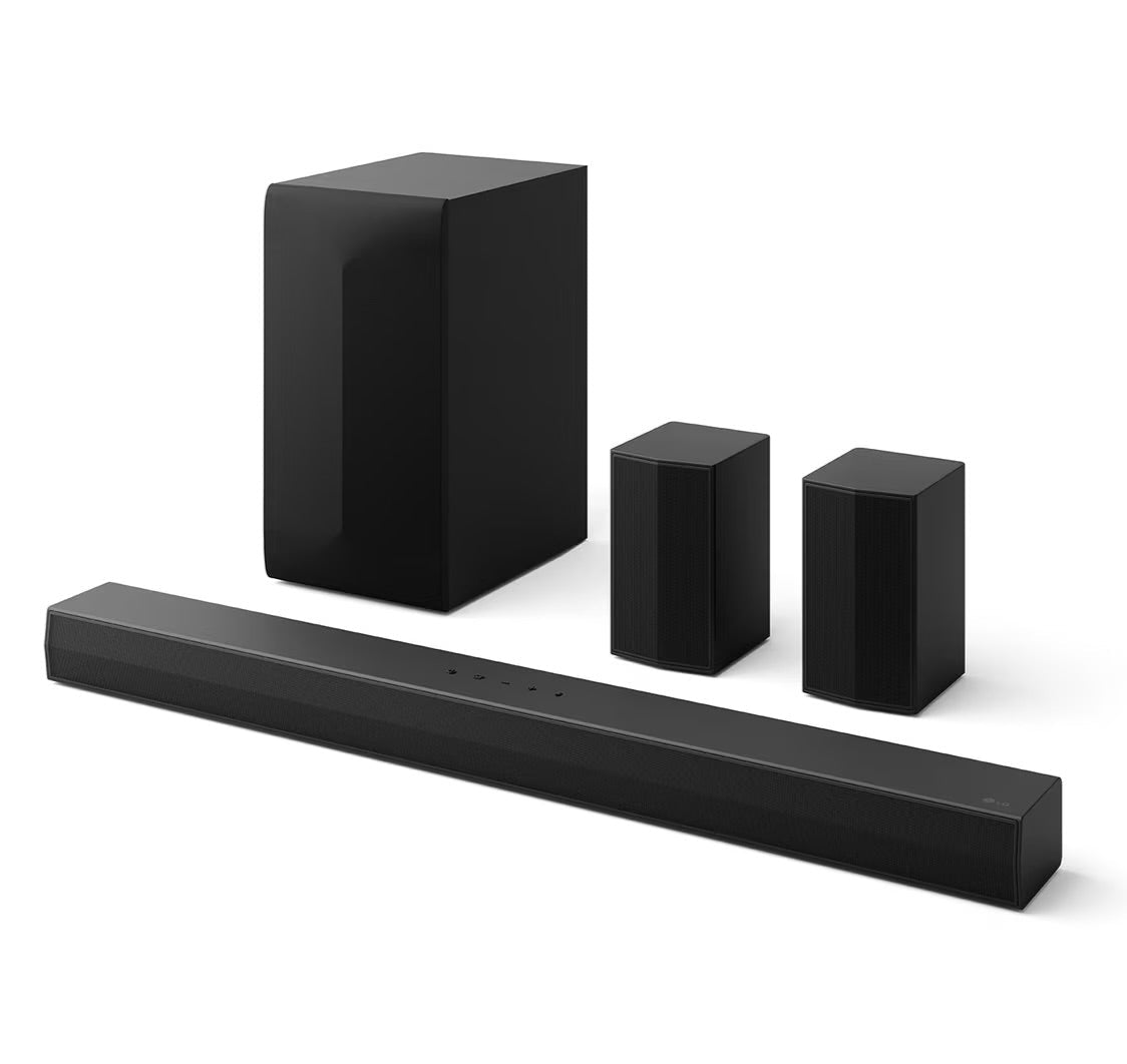 LG S65TR 5.1 Channel 600W Soundbar with Wireless Subwoofer and Rear Speakers