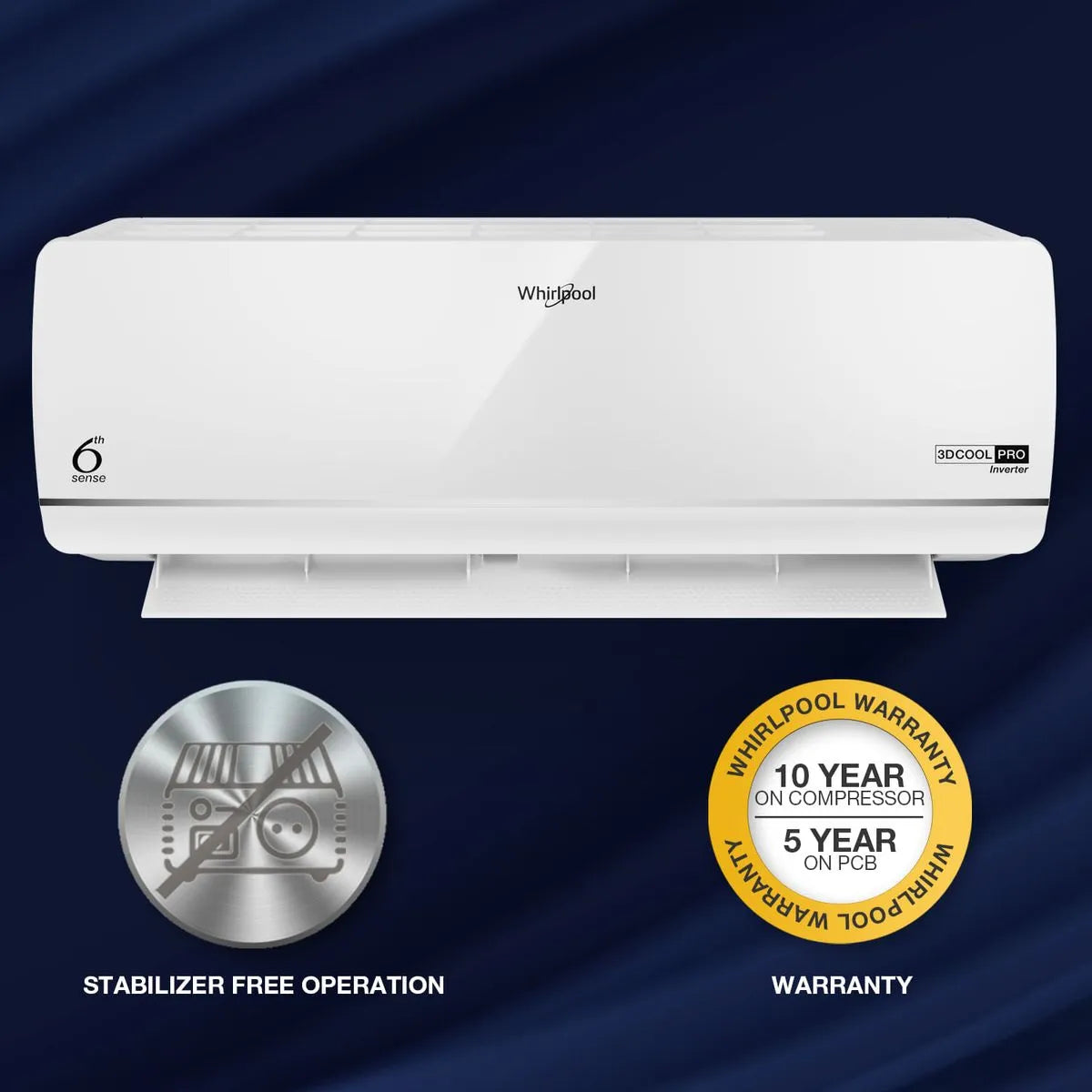 Whirlpool 1.5 Ton 3-Star Inverter Split AC – 3D COOL PRO 15T (S5M2PBI)