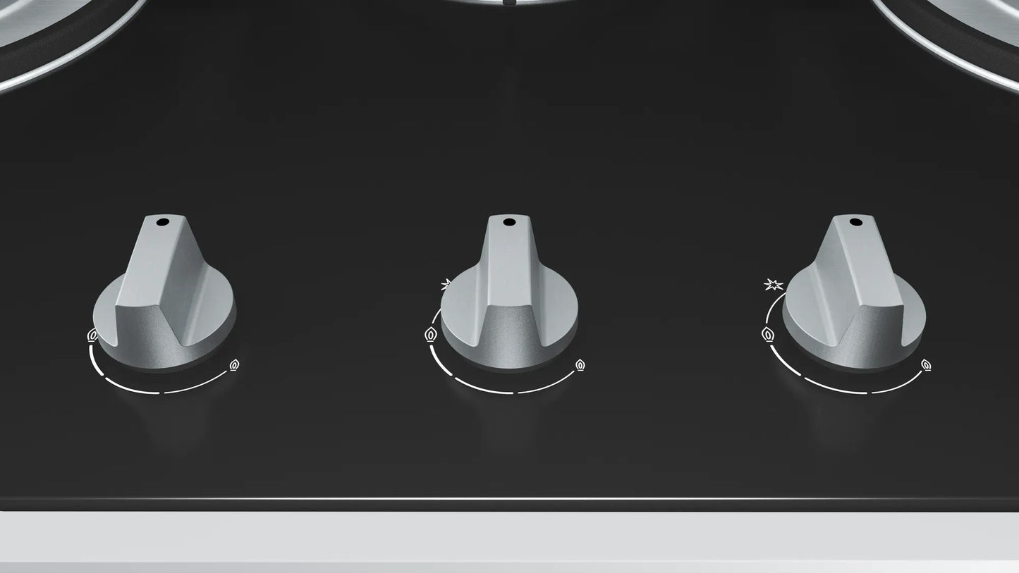 Bosch Series 4 Built-In Gas Hob – PMD83D31NX (70 cm, Black Tempered Glass)