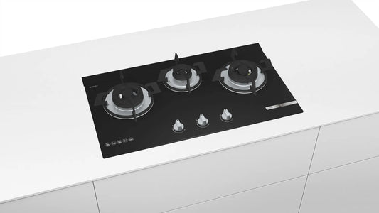 Bosch Series 4 Built-In Gas Hob – PMD83D31NX (70 cm, Black Tempered Glass)