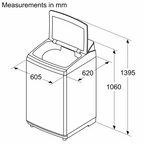 Bosch Series 6 Top Load Washing Machine 11 kg 680 RPM WOI115B0IN