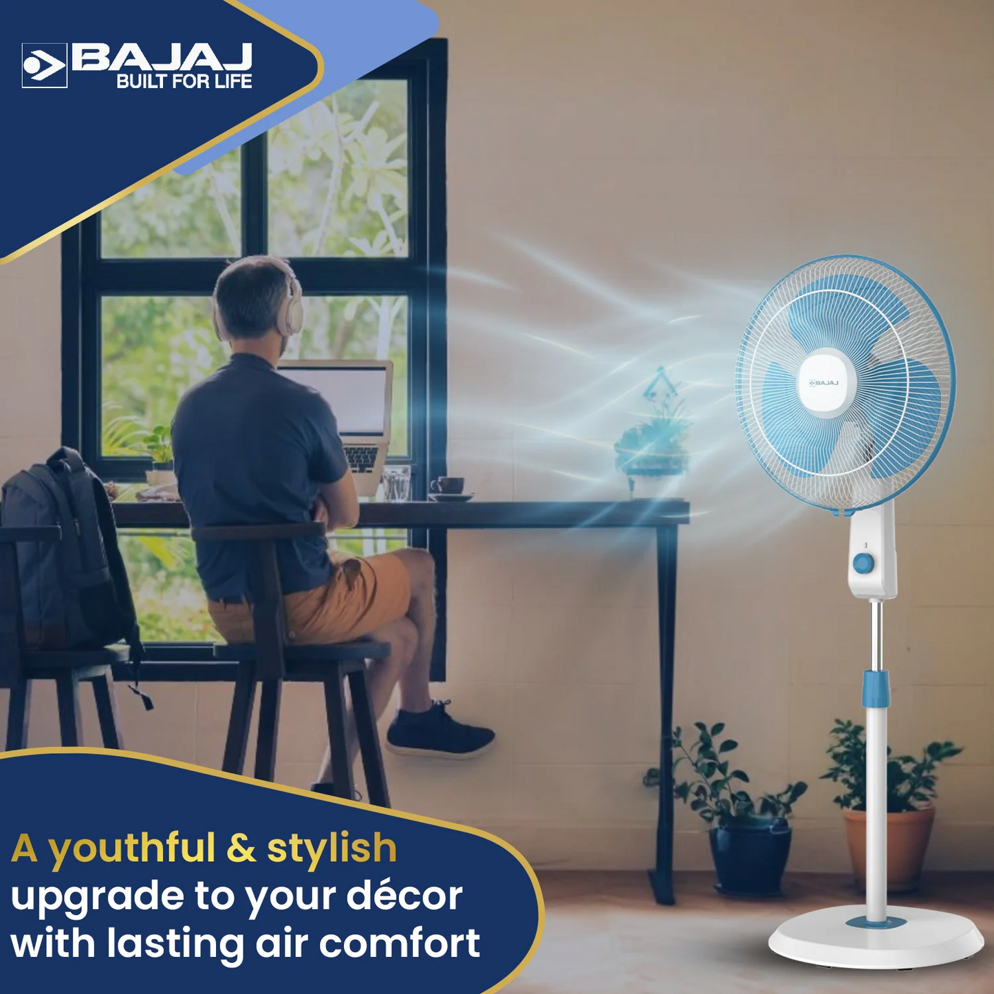 Bajaj Robusto HS 400mm High Speed Pedestal Fan