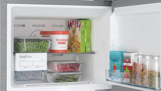 Bosch CTC27K031I 243L 3-Star Frost-Free Double Door Refrigerator – Convertible, Inverter, Smoky Steel