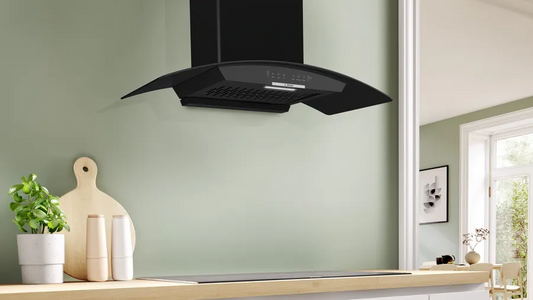 Bosch DWA98IJ60I 90 cm Wall Mounted Chimney (Touch + Gesture, Auto Clean, Black Glass)