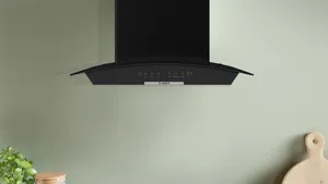 Bosch DWA68IJ60I 60 cm Wall Mounted Chimney (Touch + Gesture, Auto Clean, Black Glass)