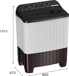 Bosch Series 2 Semi-Automatic Top Load Washing Machine 8 kg 1300 RPM WJP80AU0IN