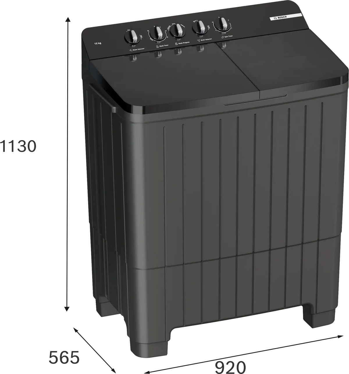 Bosch Series 4 Semi-Automatic Top Load Washing Machine 15 kg 1300 RPM WJG15CD0IN