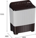 Bosch Series 2 Semi-Automatic Top Load Washing Machine 9 kg 1300 RPM WJP90BU0IN