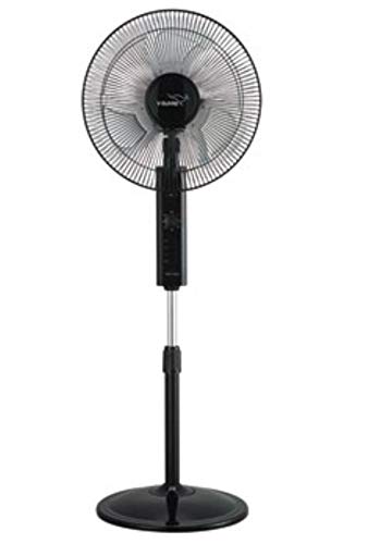 V‑Guard Notus Classic Neo 16″ Pedestal Fan (Black‑Gold, 40 cm Sweep)
