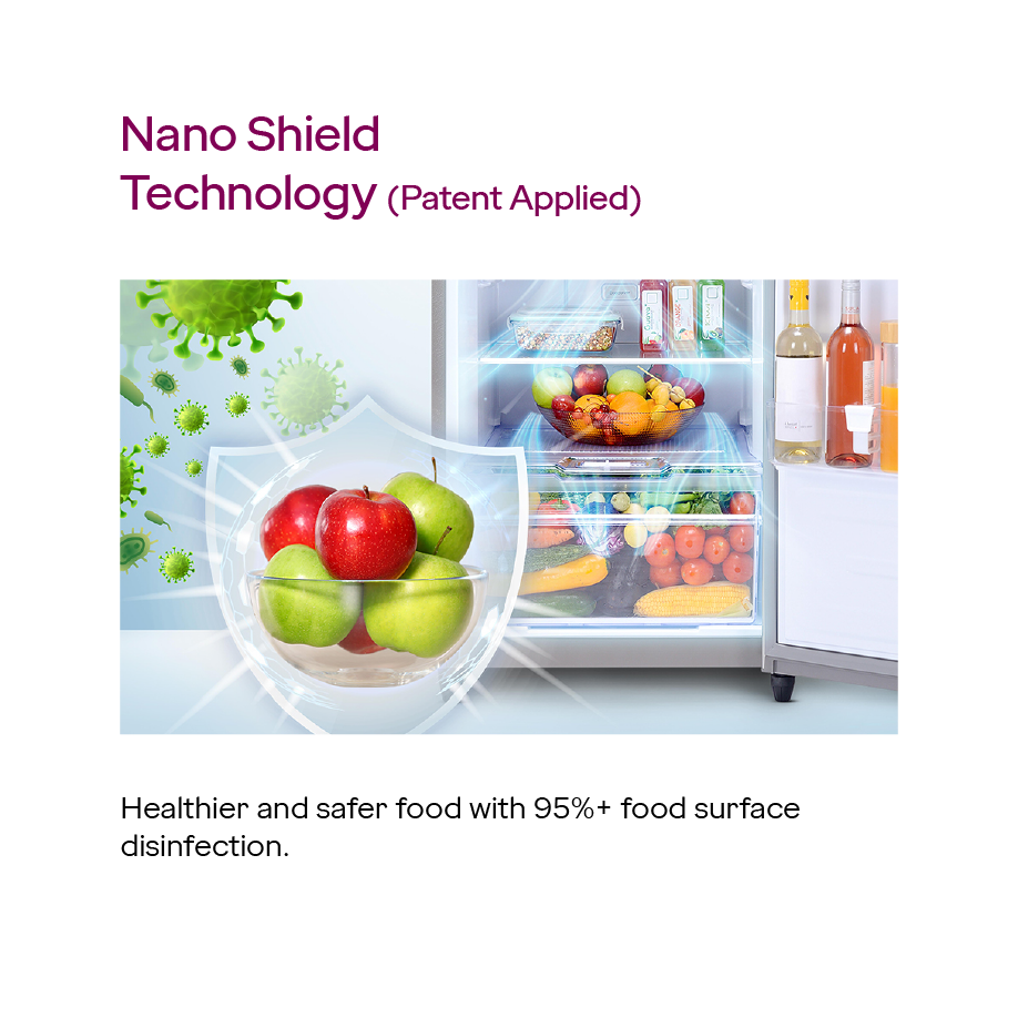 Godrej RT EONCRYSTAL 310B RI OB – 272L 2-Star Frost-Free Double Door Refrigerator (Onyx Black)