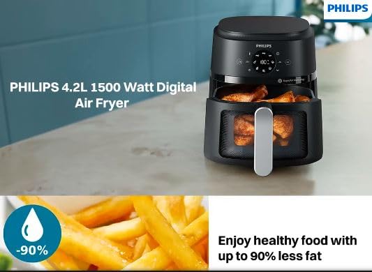 Philips Airfryer NA221/00 (2000 Series) – 4.2L, 1500W, Digital Touchscreen – Black