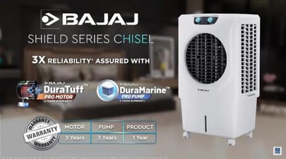 Bajaj Shield Series Chisel 50 Desert Air Cooler with 50L Tank & Honeycomb Pads