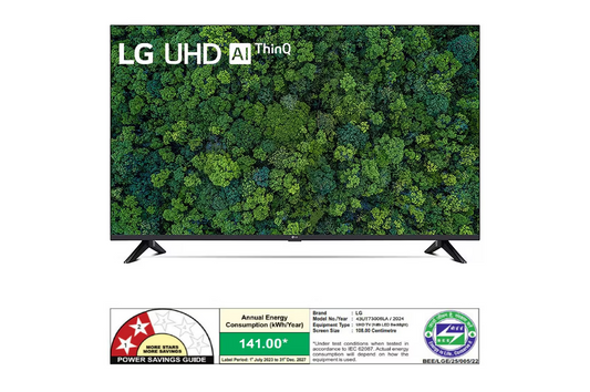 LG 43UT73 (43-Inch) 4K UHD Smart AI TV | α5 AI Processor Gen7 | HDR10 Pro | webOS 24 | Alexa & Google Assistant Built-in