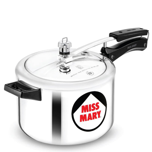 Hawkins Miss Mary 5L Pressure Cooker – Virgin Aluminium, MM50, For 5–7 Persons