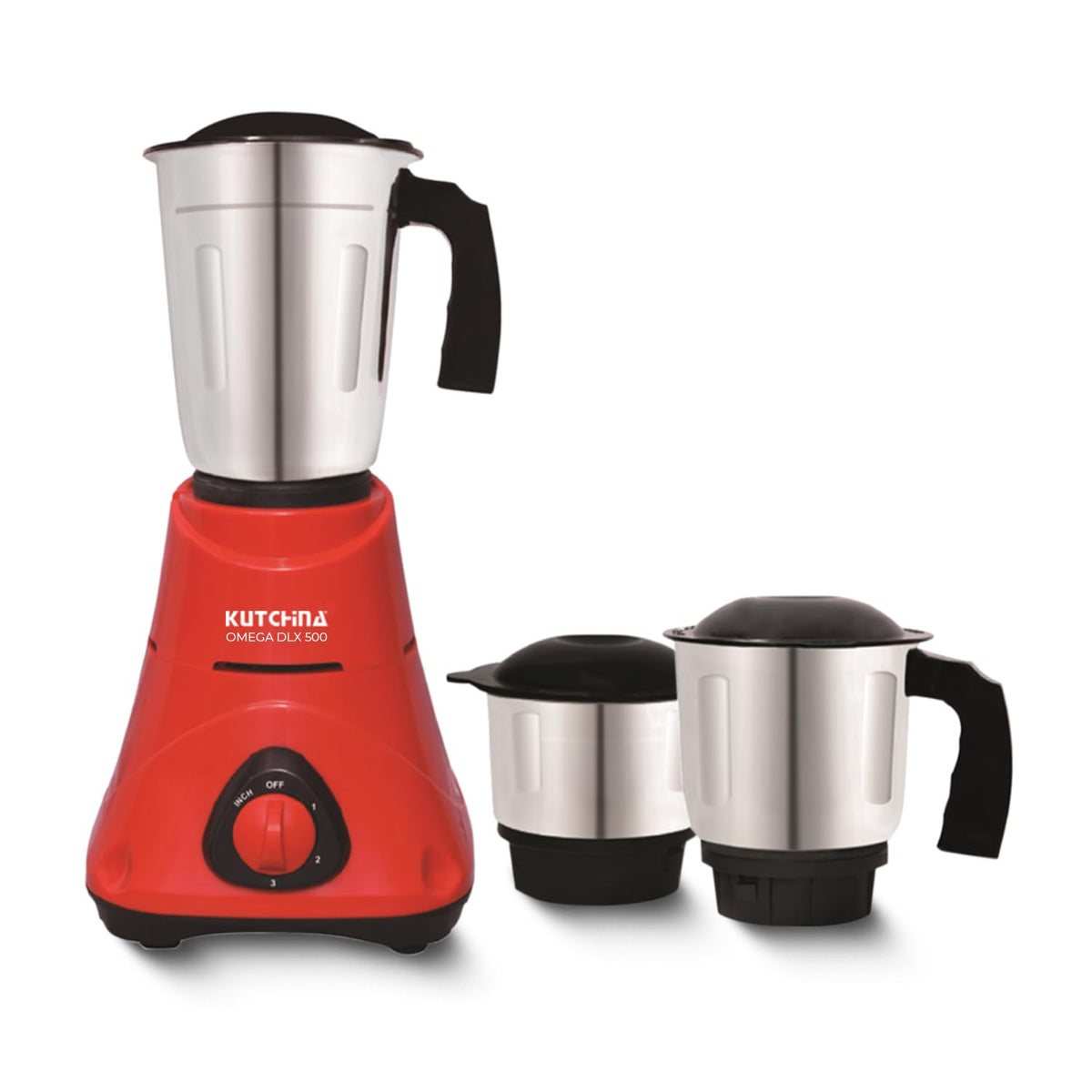 Kutchina Omega DLX 500W Mixer Grinder – 3 Stainless Steel Jars, Hygrade Motor
