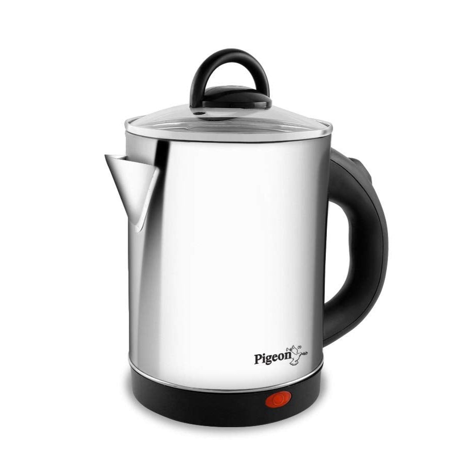 Pigeon Quartz 1.7L Electric Kettle (Model: SAP-14525) – 1500W, Stainless Steel Body, Glass Lid, Auto Shut-Off