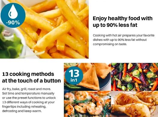 Philips Airfryer NA221/00 (2000 Series) – 4.2L, 1500W, Digital Touchscreen – Black