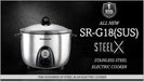 Panasonic SR-G18(SUS) Electric Rice Cooker – 1.8L, Stainless Steel