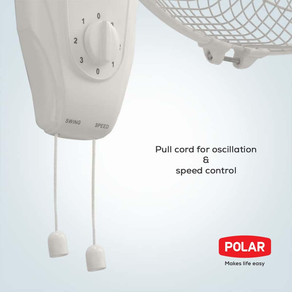 Polar Annexer MB 400mm Wall Fan – 3-Speed, 100% Copper Motor, Oscillating