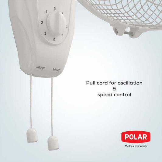 Polar Annexer MB 400mm Wall Fan – 3-Speed, 100% Copper Motor, Oscillating