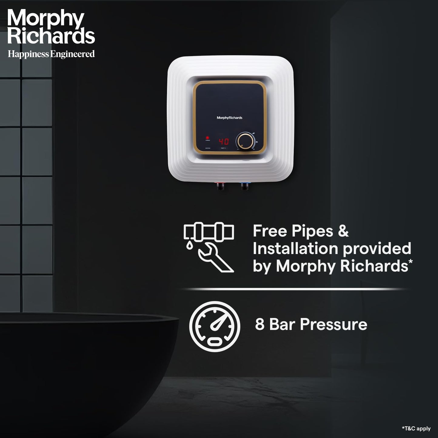 Morphy Richards MR Kube 25L Storage Water Heater – Model 840073