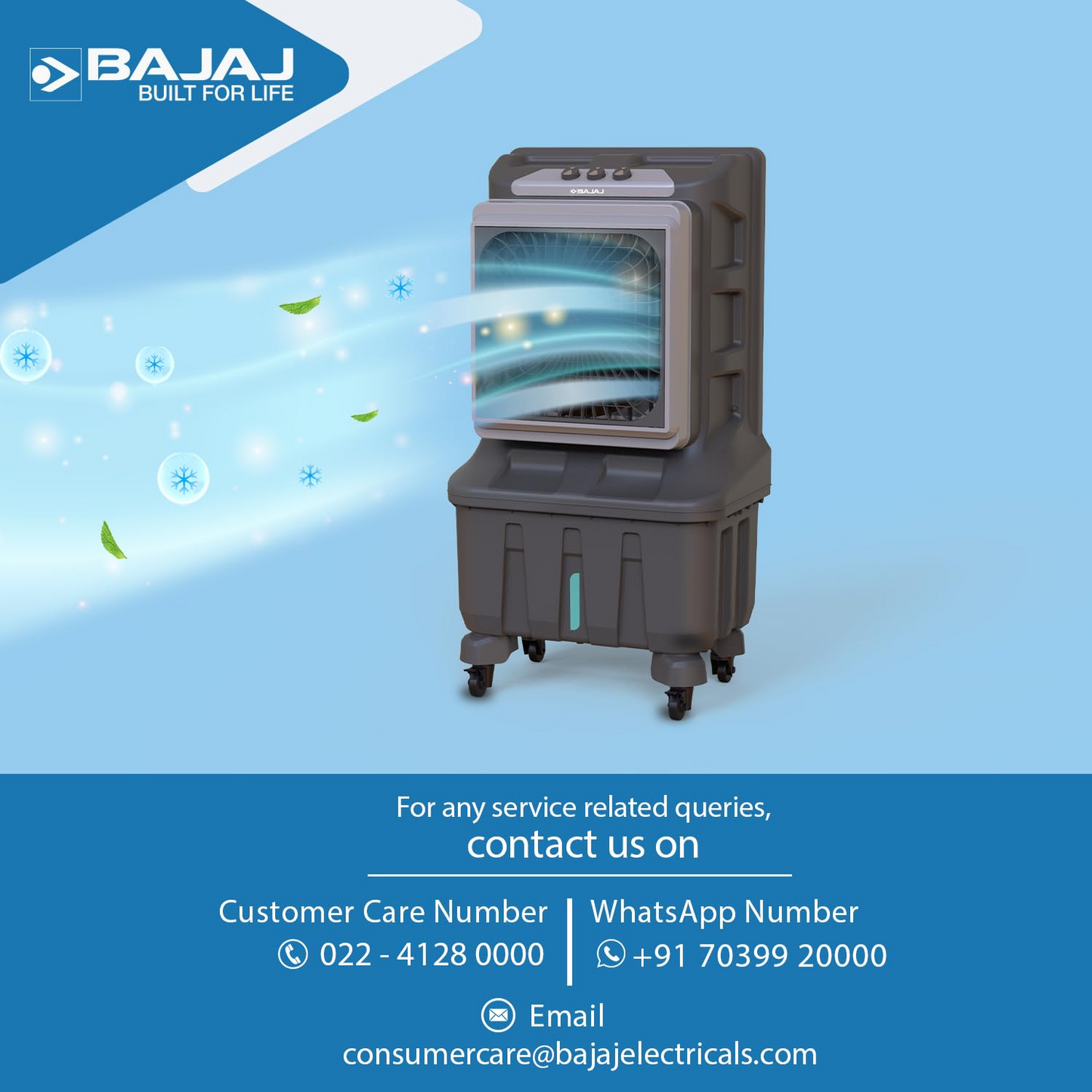Bajaj XForce 100 Desert Air Cooler with 100L Tank & Turbo Fan Technology