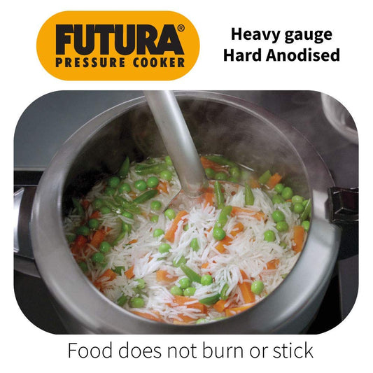 Hawkins Futura 2L Pressure Cooker – Hard Anodised Aluminium, FP20, Ideal for 2–3 Persons