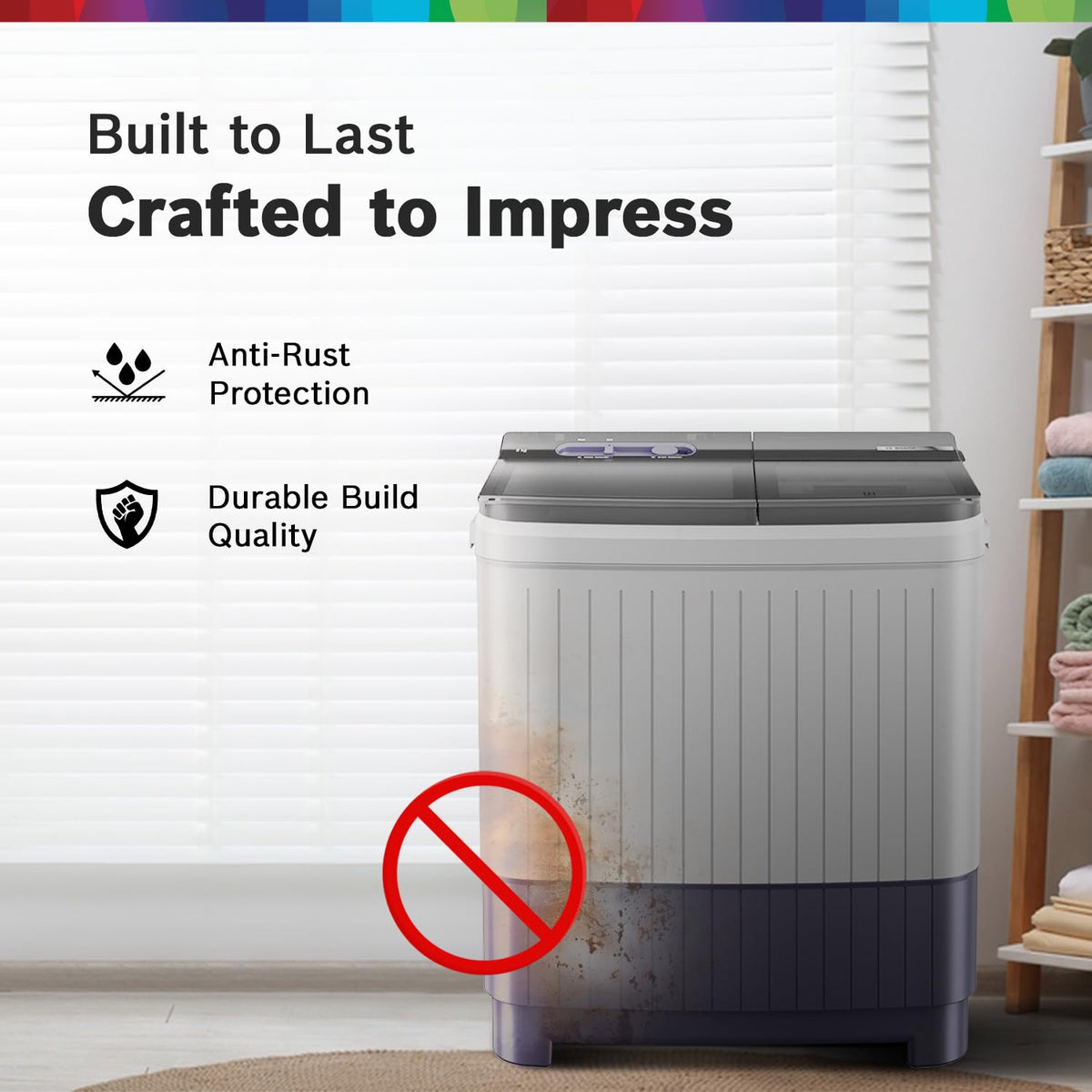 Bosch WJP802L0IN Series 4 – 8 kg 5 Star Semi-Automatic Top Load Washing Machine (Lilac)