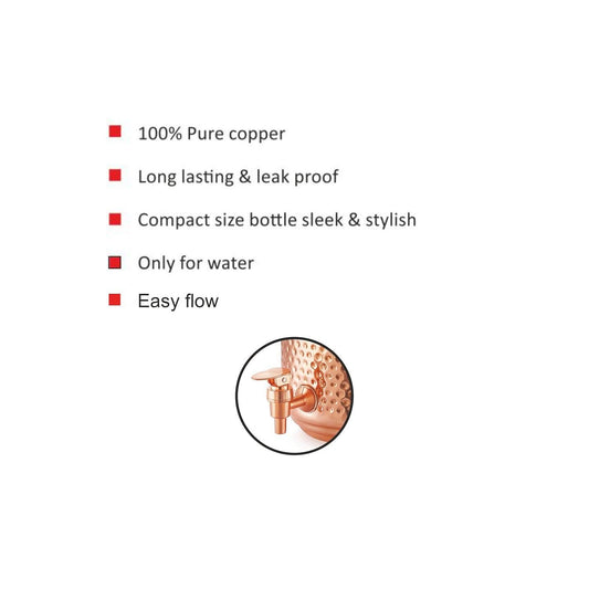 Cello Co-Pura Kalash Matka Copper Water Dispenser – 5L