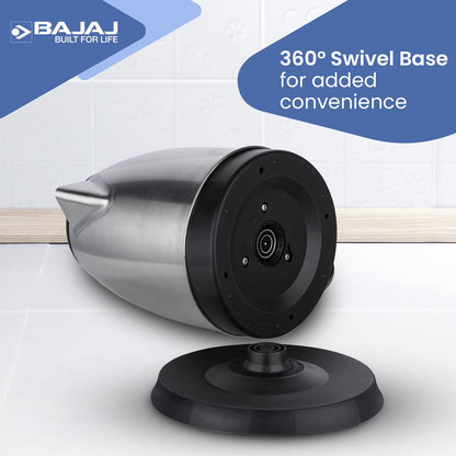 Bajaj KTX 1.8L DLX Electric Kettle – Stainless Steel, 1350W (Model 670107)