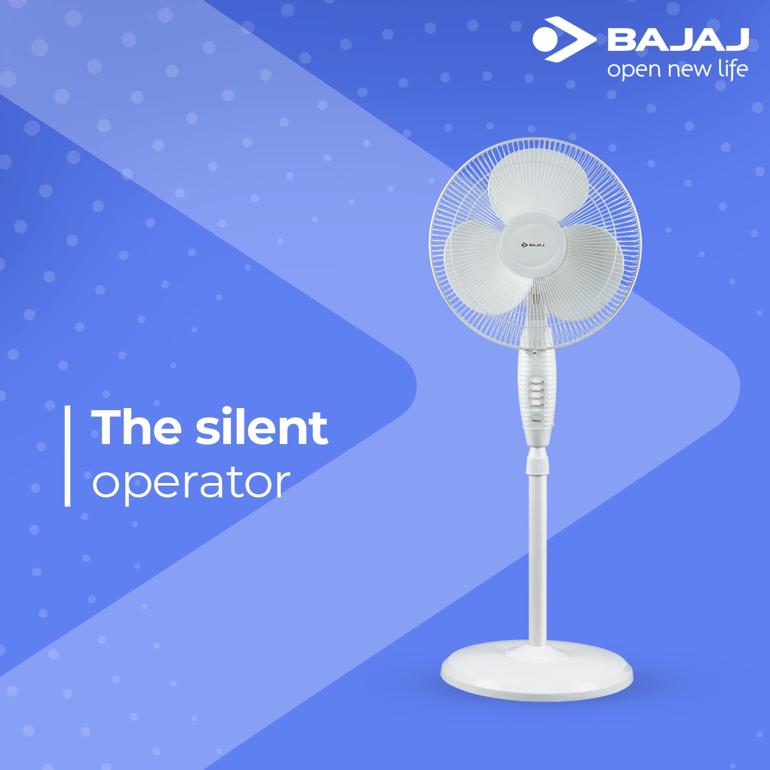 Bajaj Esteem 400MM Pedestal Fan with Copper Motor, Oscillation & High Air Delivery