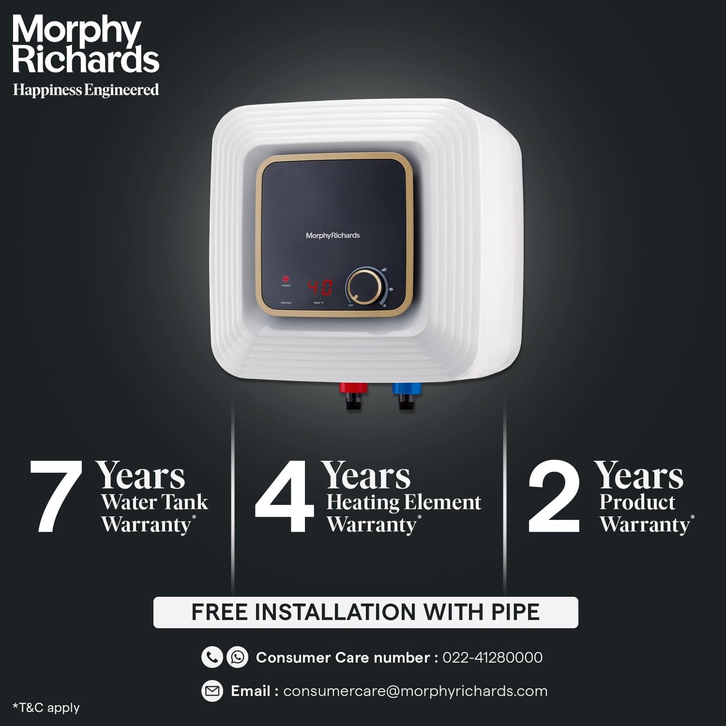 Morphy Richards MR Kube 25L Storage Water Heater – Model 840073