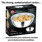 Hawkins Metro 1.5L Triply Stainless Steel Kadhai (Tasla)