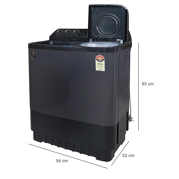 Haier 9 Kg 5 Star Semi Automatic Top Loading Washing Machine HTW90-196BBK